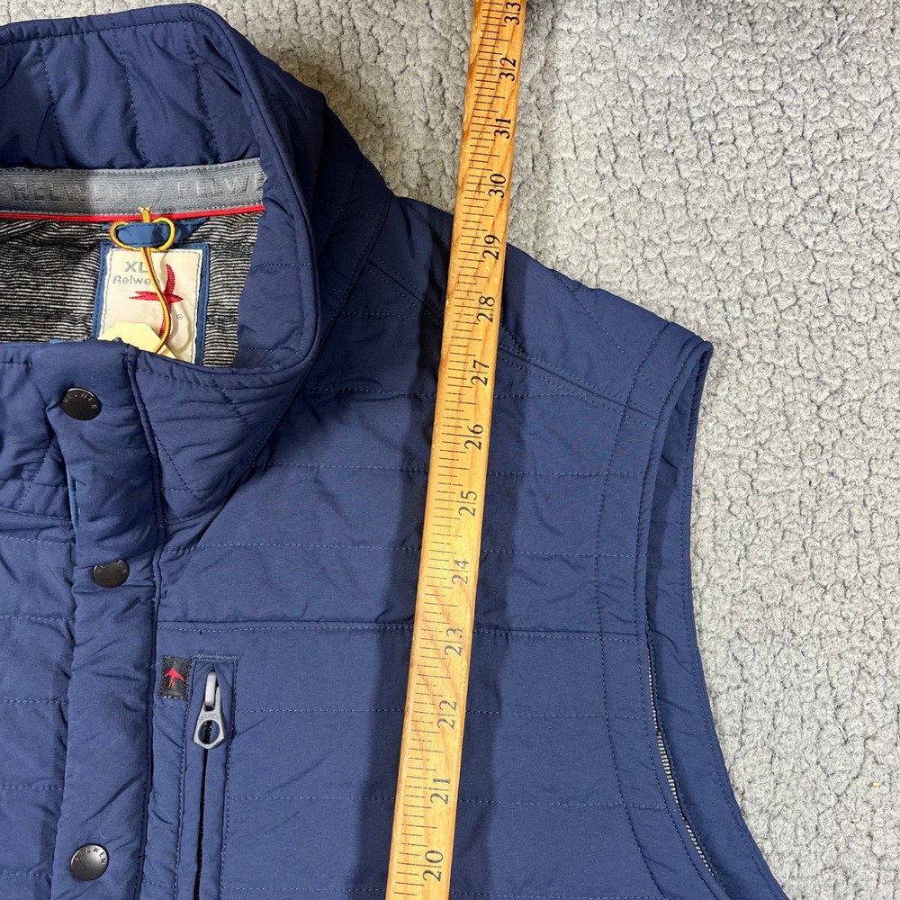 Relwen Windzip Vest Quilted Puffer Navy Blue Full Zip Snap Mens XL NEW M103407 - Picture 9 of 11
